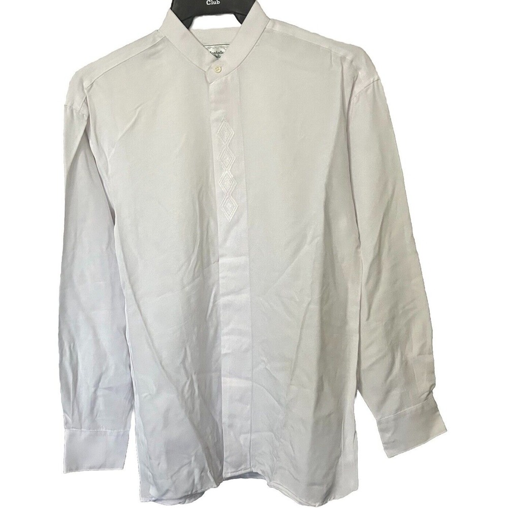 Montello Club Mens shirt With Hidden Buttons Embroidered S 14-14 1/2 Vintage NEW